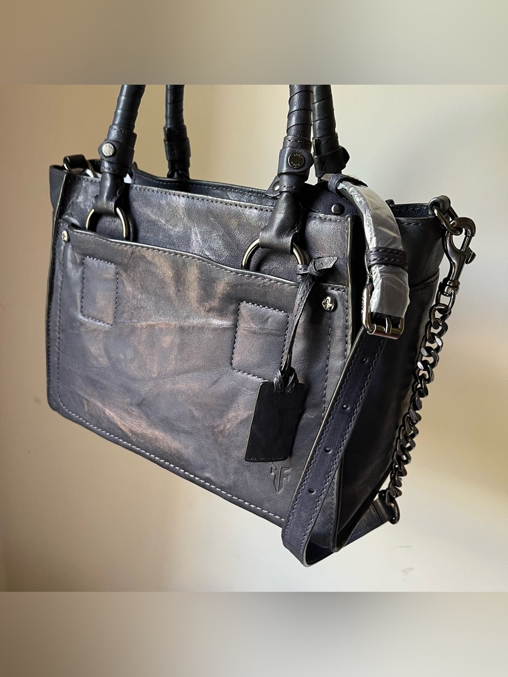 NWT Frye Demi satchel 27 Iris (dark navy blue)
